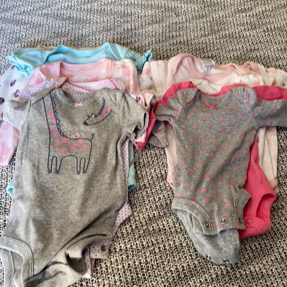 Infant girl onesies sizes 3-9 months